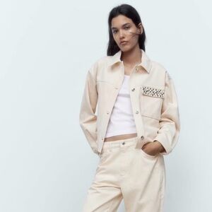 Zara Rhinestone Jacket Size XS